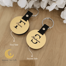 Load image into Gallery viewer, Golden Personalized Keychain - Set of 2pcs - Make My Thingz