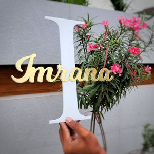 Acrylic Name Sign - Monogram Style English - Make My Thingz