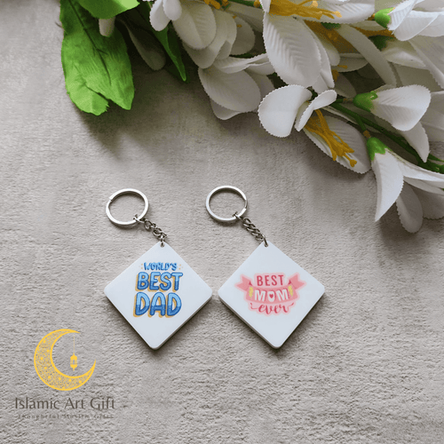 Mom and Dad Keychain Set – Gift for Parents (2 Pcs)