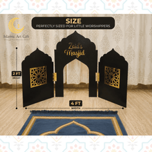 Load image into Gallery viewer, Personalized Mini Masjid for Kids – Custom Name Foldable Prayer Setup | Islamic Gift