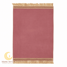 Load image into Gallery viewer, Personalized Velvet Janamaz – Custom Initials in English or Arabic
