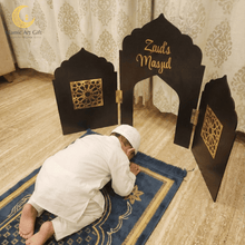 Load image into Gallery viewer, Personalized Mini Masjid for Kids – Custom Name Foldable Prayer Setup | Islamic Gift