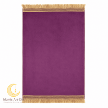 Load image into Gallery viewer, Personalized Velvet Janamaz – Custom Initials in English or Arabic