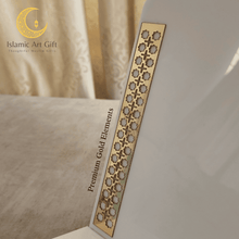 Load image into Gallery viewer, Premium Acrylic Quran Stand – Elegant Islamic Display Stand with Gold Detailing (Black / White)