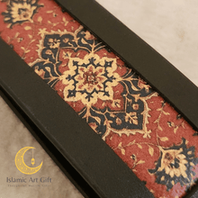 Load image into Gallery viewer, The Safar Strap: Luxury Black Leather &amp; Persian Patterned Key Fob Keychain