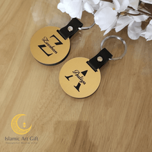 Load image into Gallery viewer, Golden Personalized Keychain - Set of 2pcs - Make My Thingz
