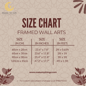 Framed MASHA ALLAH 3D Wall Art - English - White & Gold - Make My Thingz