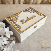 Load image into Gallery viewer, Off White Velvet QURAN Box