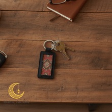 Load image into Gallery viewer, Safar Classic: Luxury Genuine Leather Persian Patterned Key Fob Keychain