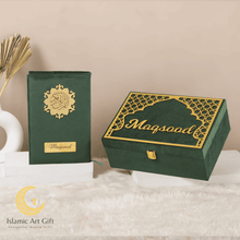 Load image into Gallery viewer, Dark Green Velvet QURAN Box