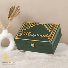 Load image into Gallery viewer, Dark Green Velvet QURAN Box