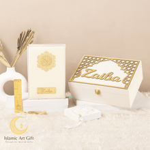 Load image into Gallery viewer, Off White Velvet QURAN Box