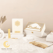 Load image into Gallery viewer, Off White Velvet QURAN Box