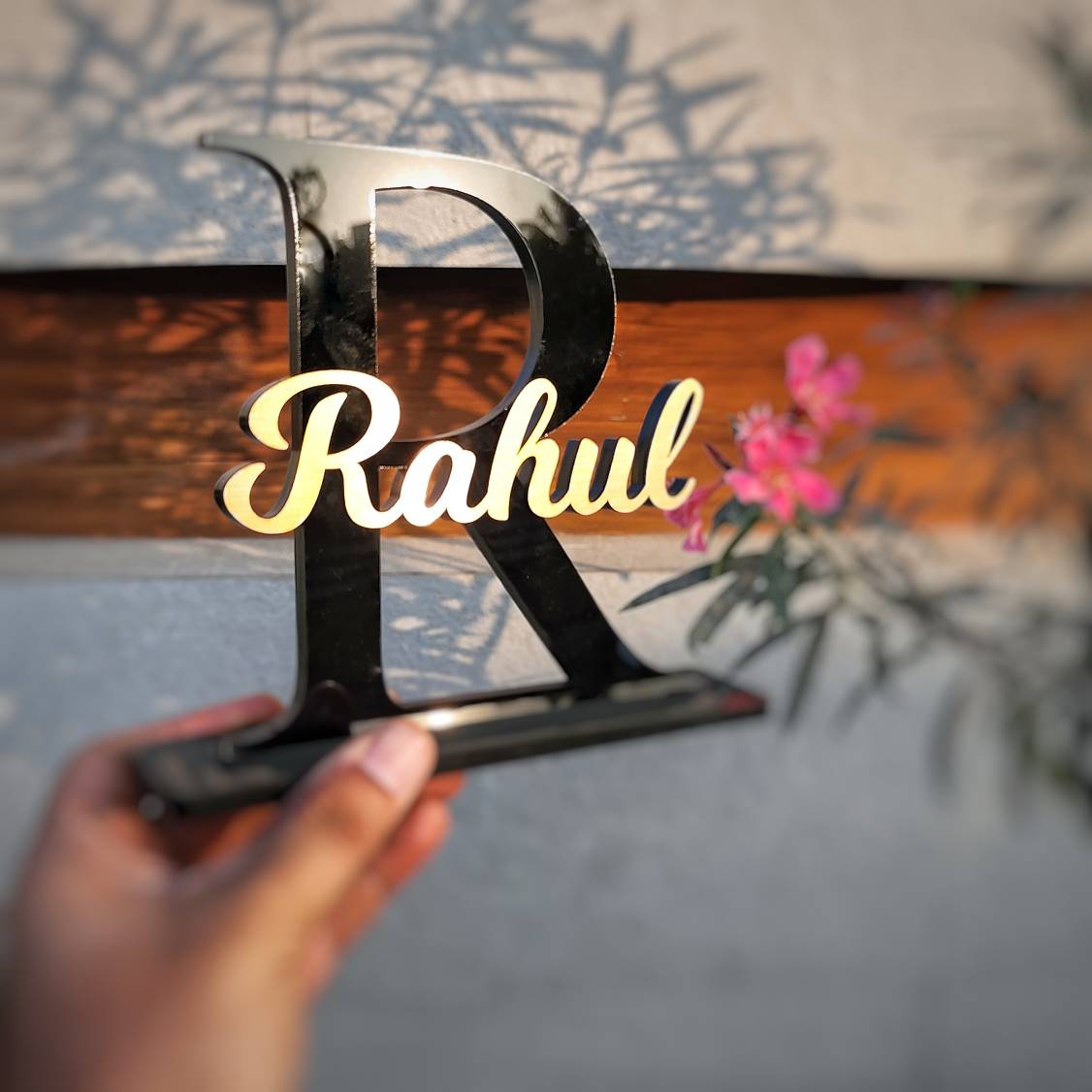 Name Initial Stand Mini Acrylic Name Stands - Monogram Style English – Make My Thingz