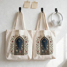 Load image into Gallery viewer, Floral Moon Arch Premium Canvas Tote Bag