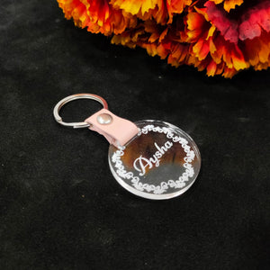 Floral Circle keychain - Make My Thingz