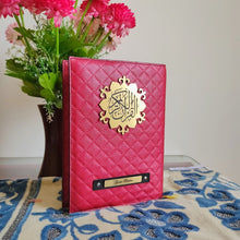 Load image into Gallery viewer, Red Quilted Quran Cover - Make My Thingz