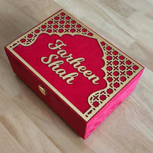 Load image into Gallery viewer, Red Velvet QURAN Box - Make My Thingz