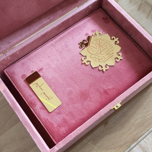 Pink Velvet QURAN Box - Make My Thingz